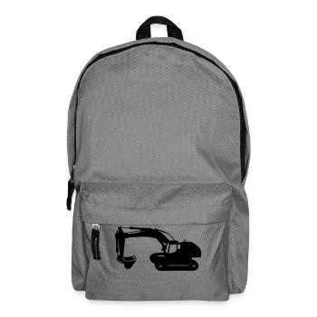 digger backhoe excavator machine - Backpack - elephant grey - Front
