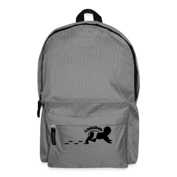 Baby Is Loading Logo Design - Backpack - elephant grey - Front