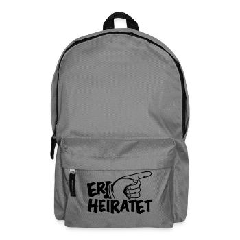 er_heiratet_f1 - Backpack - elephant grey - Front