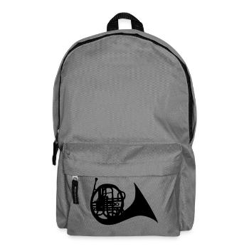 Klassische Musik für Waldhorn - Rucksack - Mittelgrau - Vorne