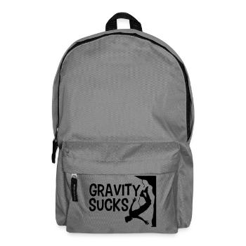 klettern gefaehrlich gravity sucks logo design lus - Rucksack - Mittelgrau - Vorne