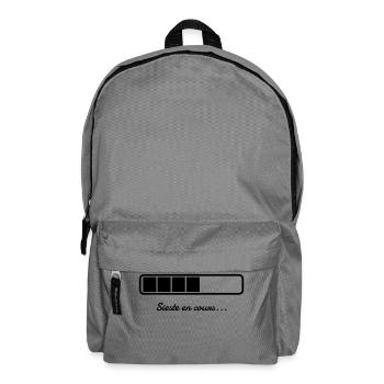 Sieste en cours - Humour - Drôle - Blague - Fun - Sac à dos - gris éléphant - Devant