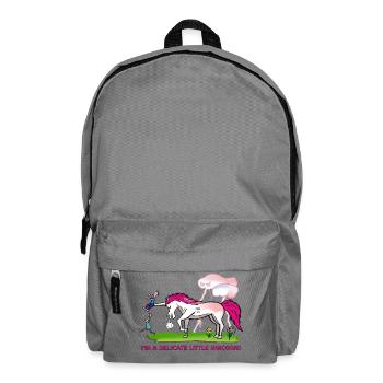 Delicate Unicorn - Zierliches Einhorn - Rucksack - Mittelgrau - Vorne