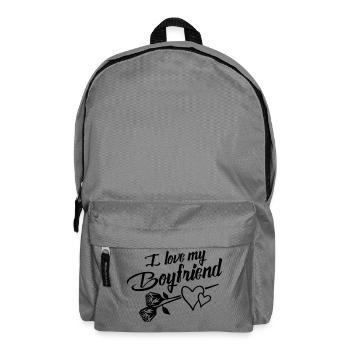 i love my boyfriend design - Rucksack - Mittelgrau - Vorne