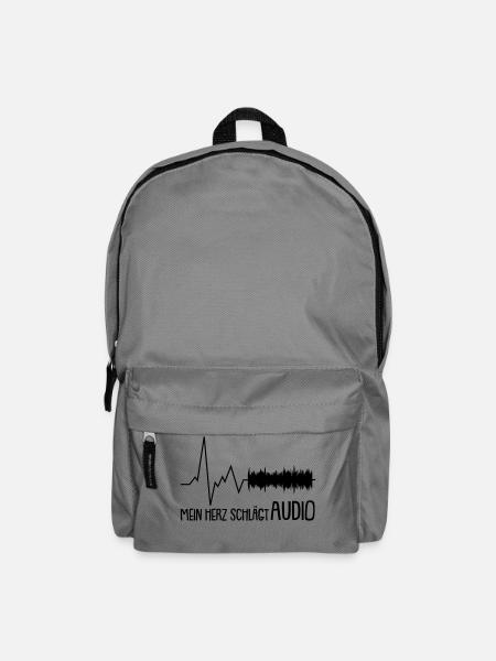 mein herz schlägt audio - Rucksack - Mittelgrau