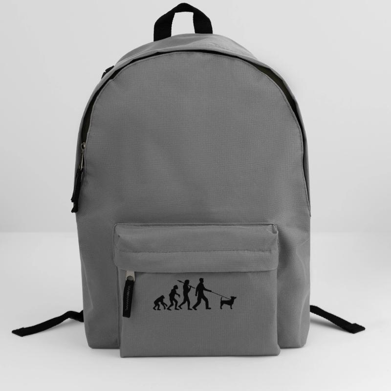 Evolution go for a walk dog stone age development C Backpack