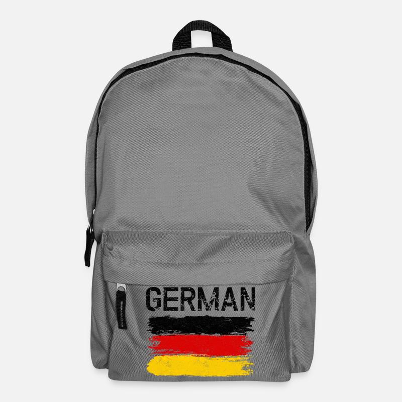 Deutscher Flaggenpinselstrich - Rucksack - Mittelgrau
