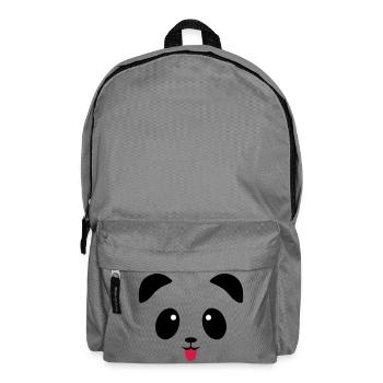 Panda face tongue - Backpack - elephant grey - Front