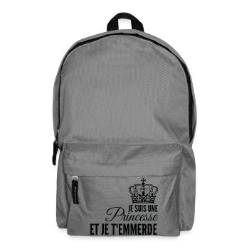 Princesse affirmée et rebelle - Sac à dos - gris éléphant - Devant