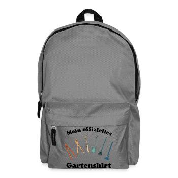 Mein offizielles Gartenshirt Retro Gartenwerkzeug - Rucksack - Mittelgrau - Vorne