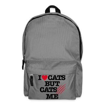 Funny veterinarian cats scratching cat, I love cats - Backpack - elephant grey - Front
