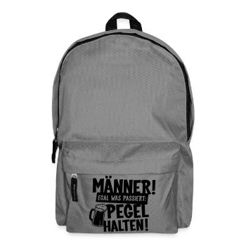 Männer Pegel halten Bier - Rucksack - Mittelgrau - Vorne