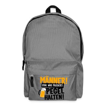 Männer Pegel halten - Rucksack - Mittelgrau - Vorne