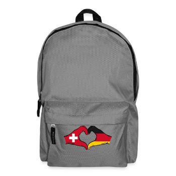 Suisse Allemagne Drapeau Mains Coeur Forme - Sac à dos - gris éléphant - Devant