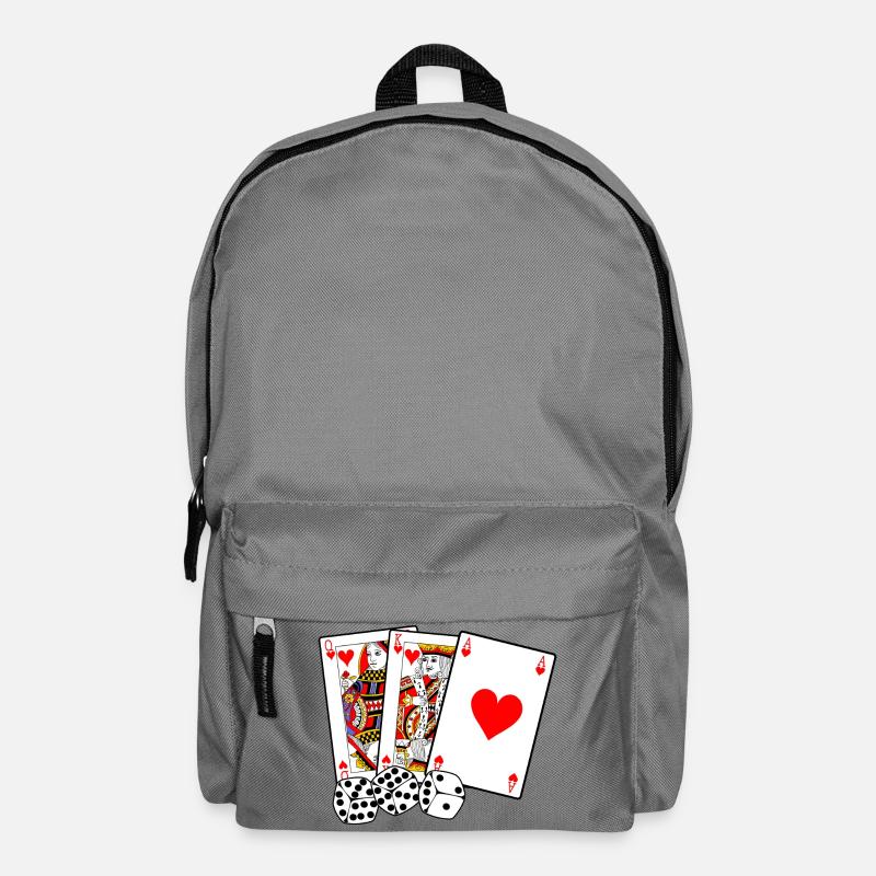 Karten und Würfel - Rucksack - Mittelgrau