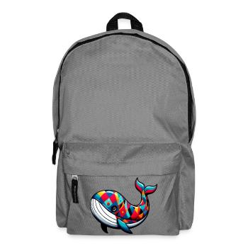 Harlequin whale - Backpack - elephant grey - Front
