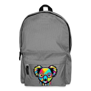 Koala mit Brille - Rucksack - Mittelgrau - Vorne