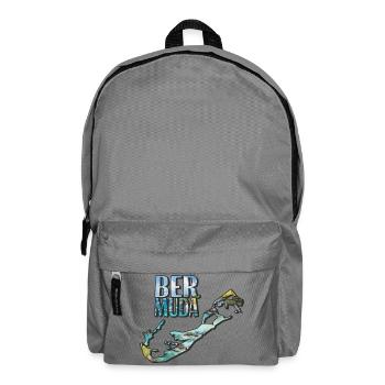 Aquarell Landkarte Bermuda - Rucksack - Mittelgrau - Vorne