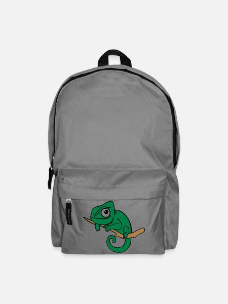 Lui das Chamäleon, dreifarbig - Rucksack - Mittelgrau