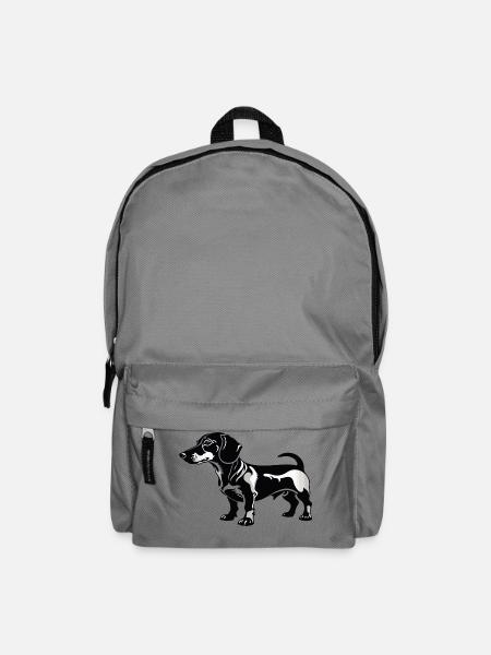 Dachshund Dackel - Pet Dog Sticker - Rucksack - Mittelgrau