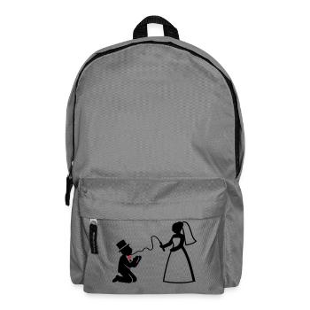 Newlyweds Married Couple Whip Wedding - Backpack - elephant grey - Front