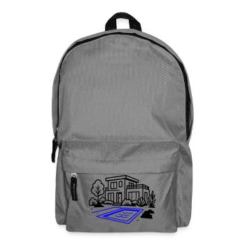 Haus Villa Hausbau - Rucksack - Mittelgrau - Vorne