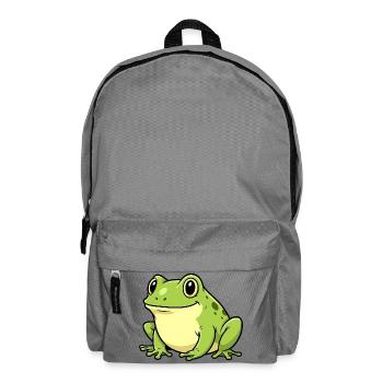 Grenouille humoristique avec de grands yeux - Sac à dos - gris éléphant - Devant