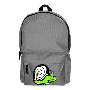 escargot regarde trou mur trou de souris drôle idiot - Sac à dos - gris éléphant - Devant