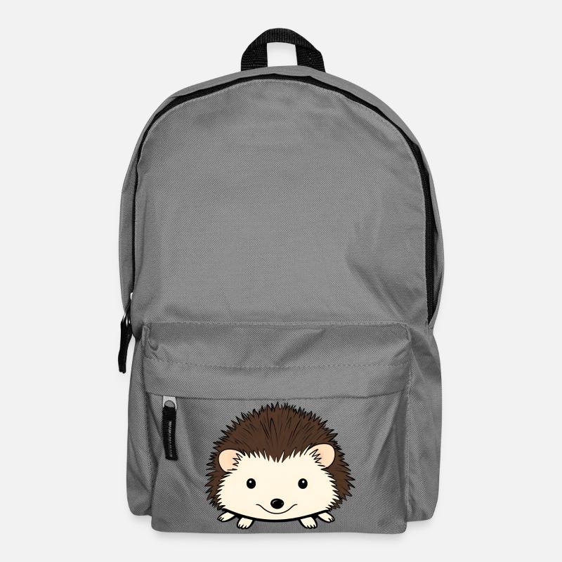 Niedlicher Igel mit freundlichem Gesicht - Rucksack - Mittelgrau