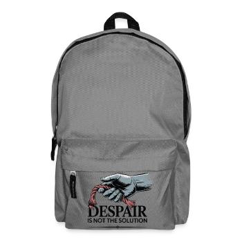 Resilient Hand Holding Frayed Rope - Backpack - elephant grey - Front