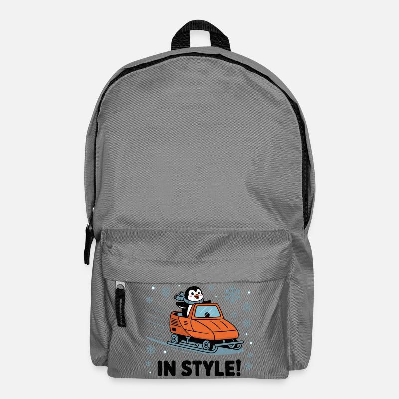 Motoneige pingouin avec style - Sac à dos - gris éléphant