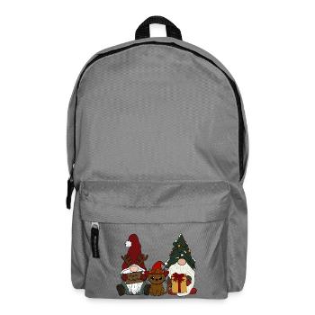 Wichtel mit Katze - Rucksack - Mittelgrau - Vorne