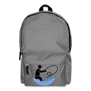 Pêche et pêche | Petri Heil Hobby Logo - Sac à dos - gris éléphant - Devant