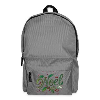 Weihnachtliches „Noël“-Design mit Stechpalme - Rucksack - Mittelgrau - Vorne
