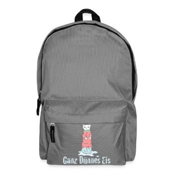 Ganz Dünnes Eis Deutscher Humor - Backpack - elephant grey - Front