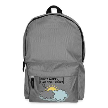 DON’T WORRY, I AM STILL HERE - (Sun Behind Clouds) - Rucksack - Mittelgrau - Vorne