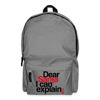 Dear Santa I can explain! - Backpack - elephant grey - Front