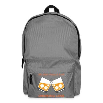 Knocking glasses: Finally drink less - Backpack - elephant grey - Front