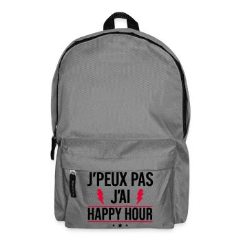 Ich kann nicht, ich habe Happy Hour Humor Aperitif - Rucksack - Mittelgrau - Vorne