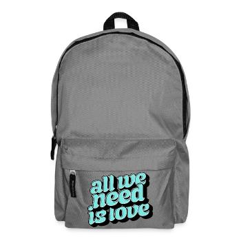 Tout ce dont tu as besoin, c’est d’aimer Retro - Sac à dos - gris éléphant - Devant