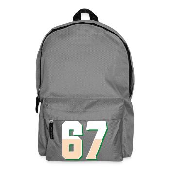 6 7 – Trendy minimalist text design, - Backpack - elephant grey - Front