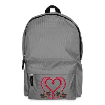Retro-Gamer lieben den bestickten Look (gedruckt) - Rucksack - Mittelgrau - Vorne
