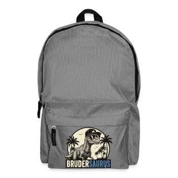Brudersaurus – Style rétro de Cool Dino Brother - Sac à dos - gris éléphant - Devant