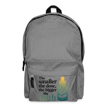 Homeopathy Smaller Dose Bigger Faith Professional  - Backpack - elephant grey - Front