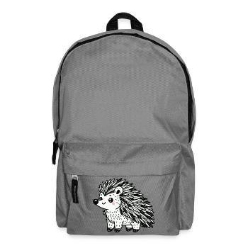Cute Black and White Porcupine - Backpack - elephant grey - Front
