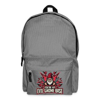 Nain maléfique, gnome sombre, gnome gothique, gnome drôle - Sac à dos - gris éléphant - Devant