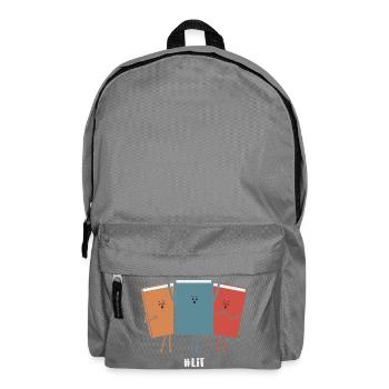 Reader Bookaholic Love Books Bookish - Funny Book  - Backpack - elephant grey - Front
