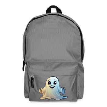 Friendly Ghost Cartoon - Backpack - elephant grey - Front