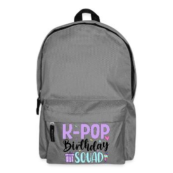 K Pop Birthday Squad - Backpack - elephant grey - Front