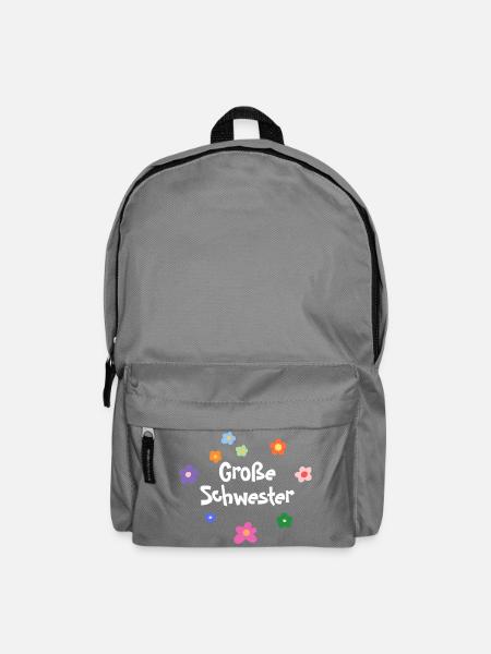 Große Schwester Blumen Design - Rucksack - Mittelgrau